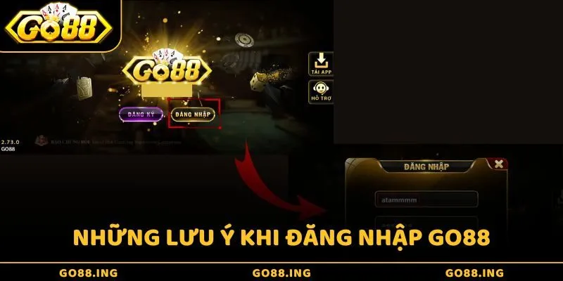 Các lưu ý quan trọng khi đăng nhập
