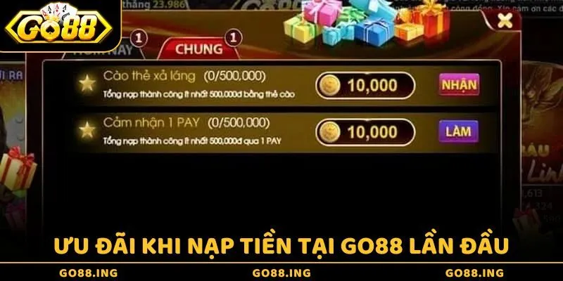 Chương trình tặng thêm thưởng khi nạp tiền