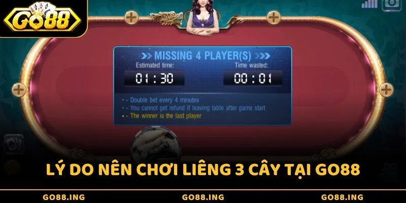 Lý do nên chơi Liêng 3 cây tại GO88