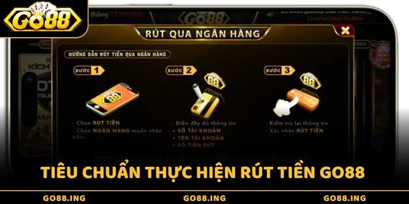 Tiêu chuẩn khi muốn rút tiền Go88
